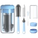 Ver imagem 6 de Kit Escova de Limpeza 4 em 1 Mamadeira Copo Garrafa Bebe Criança Bolsa Mala Higiene Passeio Viagem L