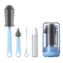 Ver imagem 5 de Kit Escova de Limpeza 4 em 1 Mamadeira Copo Garrafa Bebe Criança Bolsa Mala Higiene Passeio Viagem L