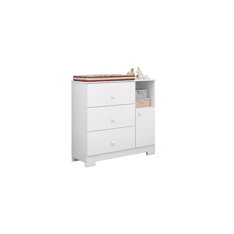 Comoda Infantil P/quarto de Bebê Flok - C/nicho:branco