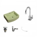 Ver imagem 2 de Kit Cuba Rt41 com Torneira Luxo 1195 Metal e Válvula Click 1 Polegada e Meia e Sifão Cromado e Flexí