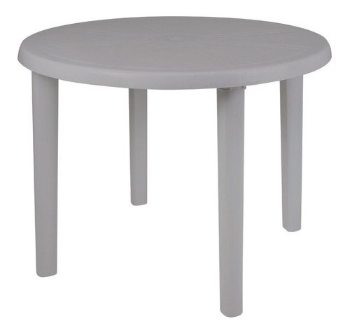 Mesa Plástica Redonda Desmontável 745x860x860mm Jsn Cor:branco