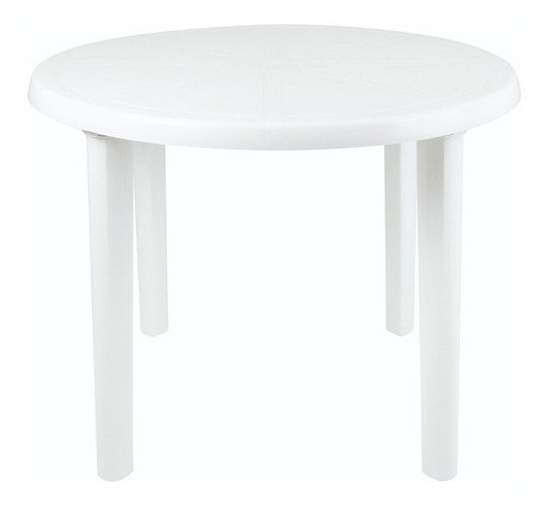 Mesa Plástica Redonda Desmontável 745x860x860mm Jsn Cor:branco - 2