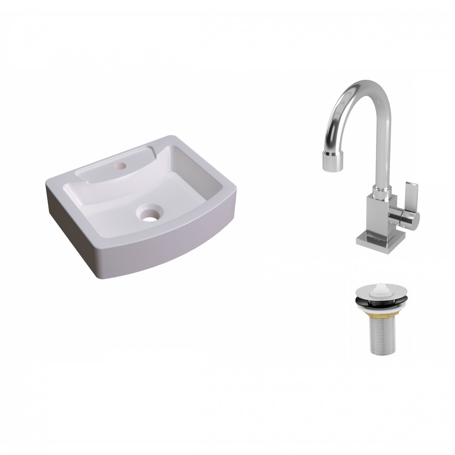 Kit Cuba Rt41 com Torneira Luxo 1195 e Válvula 1 Polegada Compace - 2