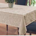 Ver imagem 1 de Toalha Mesa Luxo Retangular Jacquard 2,50m X 1,50m 8 Lugares:palha
