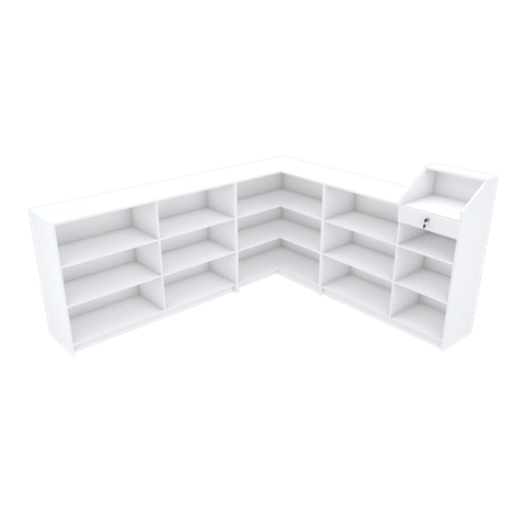 BALCÃO CAIXA LOJA 100% MDF M310.B (LOJA, COMÉRICO) MUNDI MOVEIS