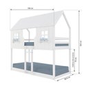 Ver imagem 3 de Beliche Montessoriano Casinha Encantada Madeira Maciça Branco | Housin
