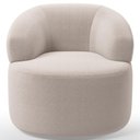 Ver imagem 3 de Kit 02 Poltronas Giratória Orgânica para Sala Living Helena L02 Bouclê Creme - Lyam Decor