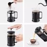 Cafeteira Prensa Francesa de Vidro 600ml – Design Elegante e Preparos Perfeitos para Café e Chá - 6