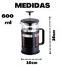 Cafeteira Prensa Francesa de Vidro 600ml – Design Elegante e Preparos Perfeitos para Café e Chá - 7