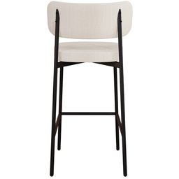 Kit 03 Banquetas Alta Bar Cozinha Sala de Jantar Aço Preto Kaira C01 Linho Palha Courino Preto - Lya - 6 Kit 03 Banquetas Alta Bar Cozinha Sala de Jantar Aço Preto Kaira C01 Linho Palha Courino Preto - Lya - 6