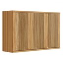 Ver imagem 1 de Armário Aéreo Cozinha 120 Cm Sauvignon 3 Portas 2 Prateleiras 100% Mdf Amêndoa - Rio Doce
