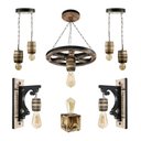 Ver imagem 1 de Kit Luminária Sítio Pergolado Área de Festa Cabana Chalé- Madeira Maciça Rústica Colonial