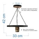 Ver imagem 3 de Kit Luminária Sítio Pergolado Área de Festa Cabana Chalé- Madeira Maciça Rústica Colonial