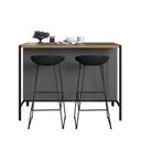 Ver imagem 1 de Mesa Bancada Gourmet Estilo Industrial 127cm P1034 Mel/grafite