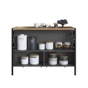 Ver imagem 5 de Mesa Bancada Gourmet Estilo Industrial 127cm P1034 Mel/grafite