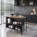Ver imagem 4 de Mesa Bancada Gourmet Estilo Industrial 127cm P1034 Mel/grafite