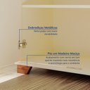 Ver mais imagens de Kit 2 Armário Multiuso Pés e Tampo em Madeira Maciça Ananda CabeCasa MadeiraOriginals Off White/Mel
