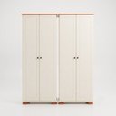 Ver imagem 2 de Kit 2 Armário Multiuso Pés e Tampo em Madeira Maciça Ananda CabeCasa MadeiraOriginals Off White/Mel