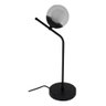 Abajur de Mesa Criado Mudo Quarto, Cabiceira com Vidro Globo Bivolt - Preto/transp - 1
