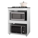 Ver imagem 1 de Balcão para Cooktop 4 ou 5 Bocas com Espaço para Forno e Microondas Ravena Branco
