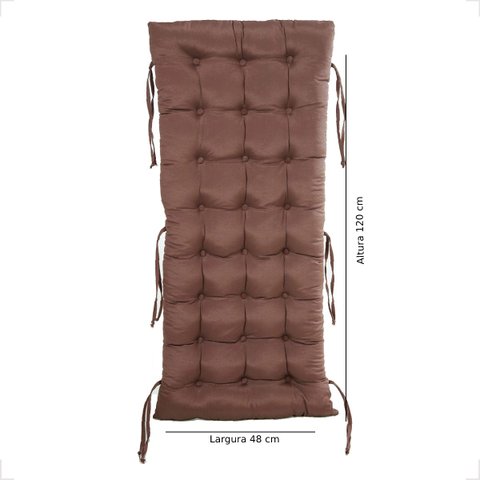 Almofada de Assento Futon P/ Cadeira Espreguiçadeira de Balanço - Marrom