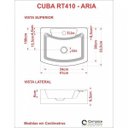 Ver imagem 6 de Kit Cuba Rt41 com Torneira Luxo 1195 e Válvula Click 1 Polegada G Compace