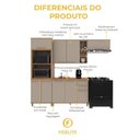 Ver imagem 5 de Armário de Cozinha Modulada Compacta Fidelitá Berlim 4 Peças 270cm 9 Portas 2 Gavetas com Tampo