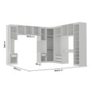 Ver imagem 3 de Guarda Roupa Planejado 13 Portas 1 Gaveta 8 Peças Hera CabeCasa MadeiraOriginals Algodão