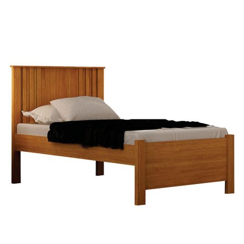 Cama de Solteiro para Quarto 0,90m Leifer Milano Cinamomo
