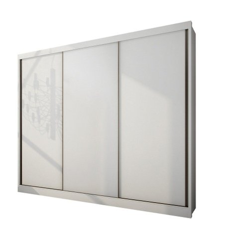 Guarda Roupa Casal Arezzo 3 Portas 4 Gavetas Nh Rei de Casa Neve