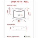 Ver imagem 6 de Kit Cuba Rt41 com Torneira Luxo 1195 e Válvula Click 1 Polegada e Meia Compace