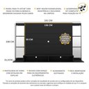 Ver imagem 4 de Painel com Suporte TV 60" e Espelho Nairóbi Multimóveis V3321 Preto
