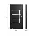 Ver imagem 3 de Porta Lambril Pivotante em Aço Galvanizado 220x120x14cm c/Puxador Friso Esquerda