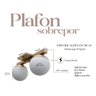 Painel Plafon Sobrepor Lustre de Teto Luminaria Jabuticaba 2 Globos Vidro Bivolt - Dourado - 2