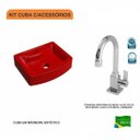 Ver imagem 3 de Kit Cuba Rt41 com Torneira Luxo 1195 Metal 1/4 Volta Compace