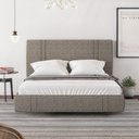 Ver imagem 2 de Cama Casal Flutuante 138cm com Cabeceira Romana Linho
