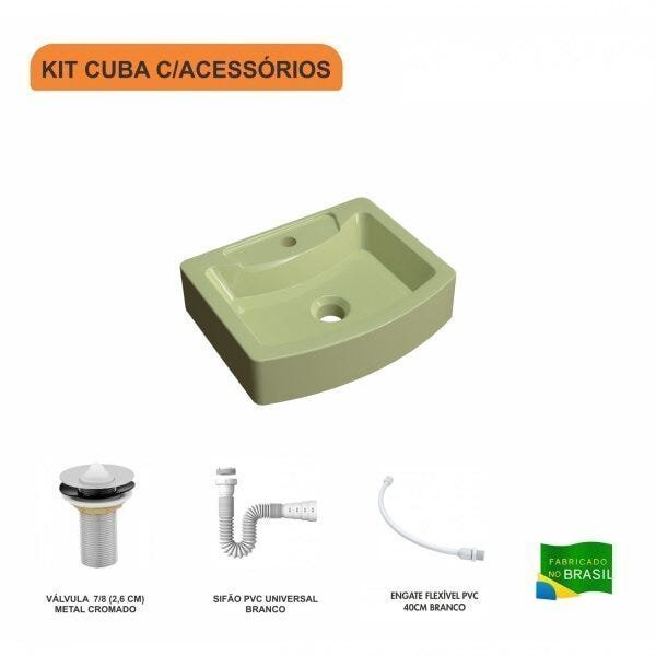 Kit Cuba RT41 com Válvula 1 Polegada e Sifão Pvc e Flexível Compace - 3