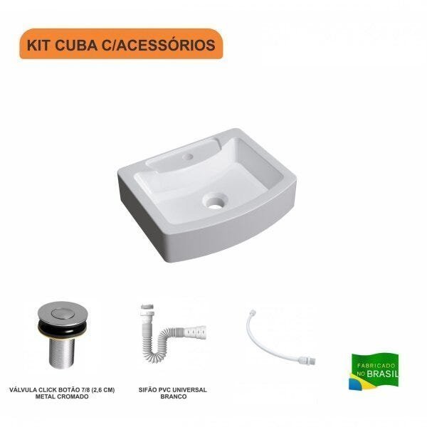 Kit Cuba RT41 com Válvula Click 1 Polegada B e Sifão Pvc e Flexível Compace - 3