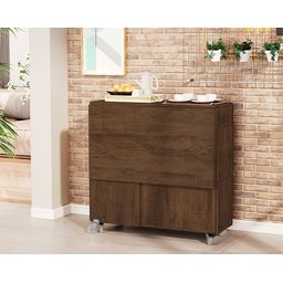 Conjunto de Mesa Dobrável Jdy Castanha - 1