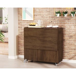 Conjunto de Mesa Dobrável Jdy Castanha