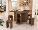 Ver imagem 2 de Conjunto de Mesa Dobrável Jdy Castanha