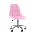 Ver imagem 1 de Cadeira Office Eiffel Botonê Ajustável Oficial Giratória - Rosa - 1