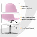 Ver mais imagens de Cadeira Office Eiffel Botonê Ajustável Oficial Giratória - Rosa - 1