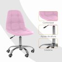 Ver imagem 7 de Cadeira Office Eiffel Botonê Ajustável Oficial Giratória - Rosa - 1