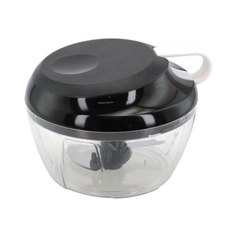 Mini Triturador Processador de Alimentos Manual 500 Ml Preto