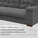 Ver imagem 6 de Conjunto Sofá 3 e 2 Lugares Irlanda Veludo Cinza