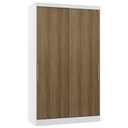 Ver imagem 1 de Guarda Roupa Solteiro 135cm 2 Portas 3 Gavetas Taiga Branco/avelã L01 - Mpozenato