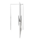 Ver imagem 3 de Porta Pivotante de Alumínio Lambril 2,10 x 1,00 Kit Puxador e Fechadura Esquerda Cor Branco