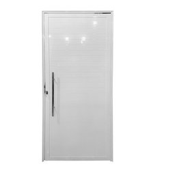 Porta Pivotante de Alumínio Lambril 2,10 x 1,00 Kit Puxador e Fechadura Esquerda Cor Branco - 1 Porta Pivotante de Alumínio Lambril 2,10 x 1,00 Kit Puxador e Fechadura Esquerda Cor Branco - 1