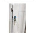 Ver imagem 2 de Porta Pivotante de Alumínio Lambril 2,10 x 1,00 Kit Puxador e Fechadura Esquerda Cor Branco